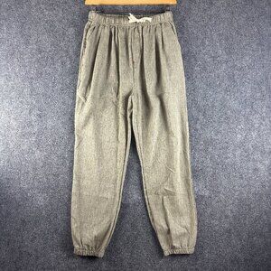 Jishinman Harem Pants Womens Large Green Elastic Tie Waist Pockets Elastic Cuffs